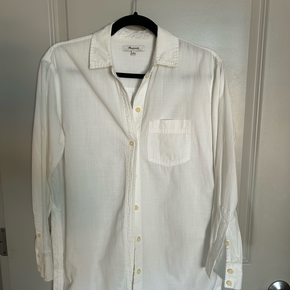 Madewell Cream Casual Button Down Shirt